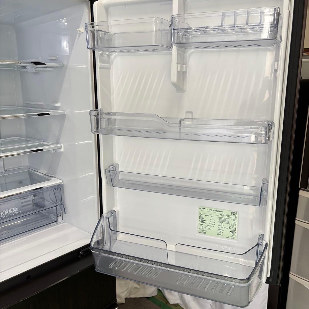 551⭕️未使用展示品　冷蔵庫　AQUA　大型　375㍑　木目調　綺麗　設置無料