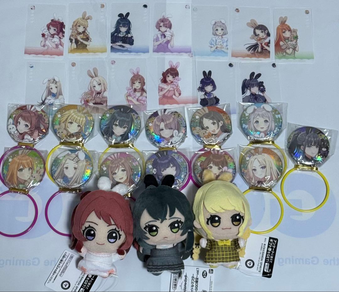 学マス GiGO限定 ちびぐるみ 缶バッジ クリアカード コンプセット