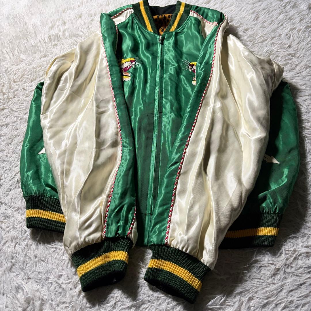 美品□テーラー東洋 BEAMS別注 スカジャン リバーシブル レオパード L