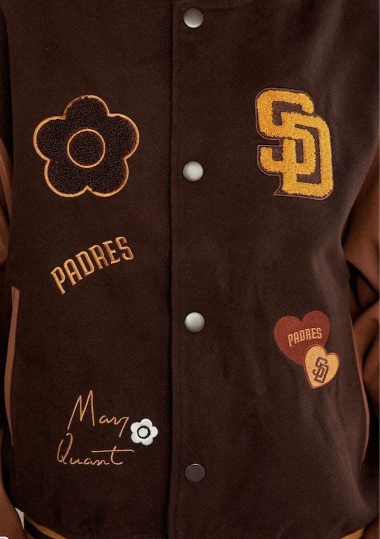 マリークワント スタジアムジャケット(ブラウン)サイズL - メルカリ