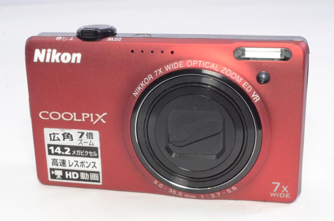 【美品】ニコン Nikon COOLPIX S6000 レッド デジタルカメラ