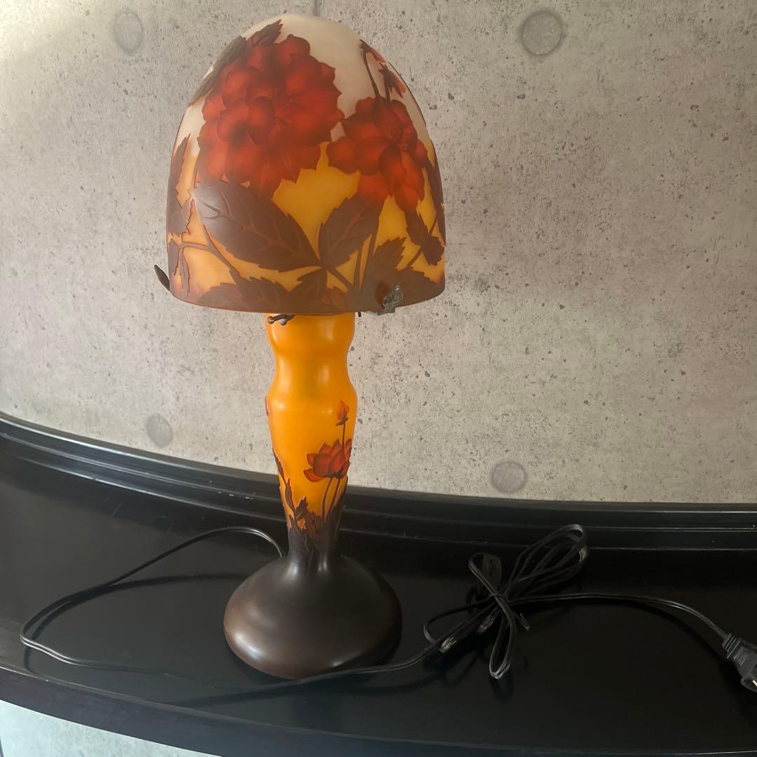 エミール ガレ風 ランプ 高さ41cm 中古 - メルカリ