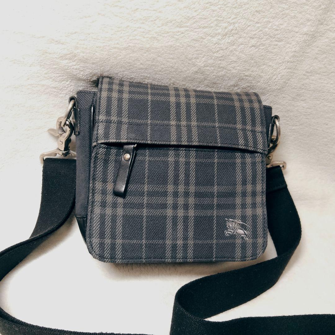 バーバリー キャンバス ノバチェック ショルダーバッグ ホースロゴ
