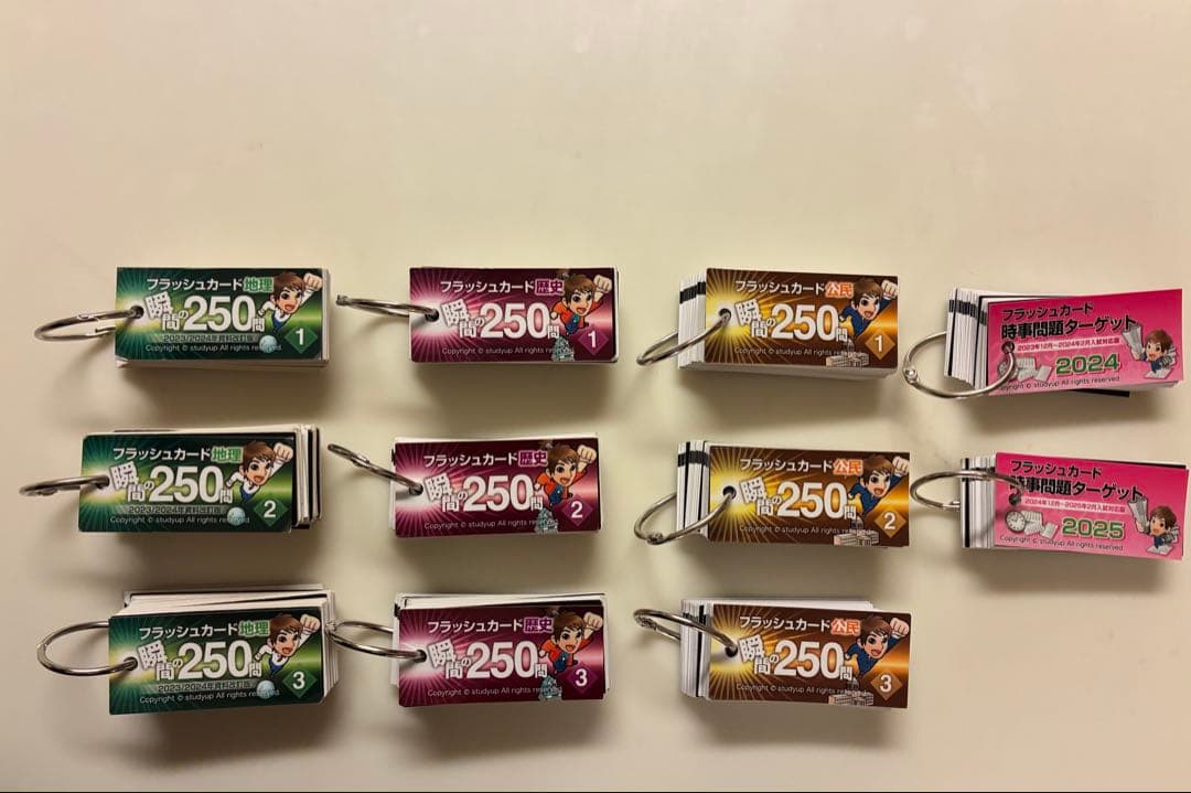 【スタディアップ】フラッシュカード 地理　歴史　公民　セット 公式】フラッシュカード地理 歴史 公民｜中学受験 社会専門のスタディ