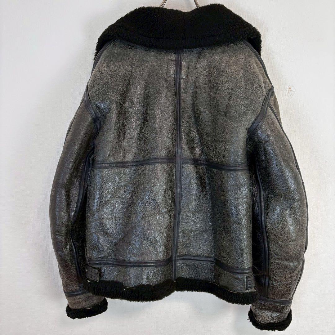◇アヴィレックス【L】フライトジャケット レザージャケット ボア付き A-2