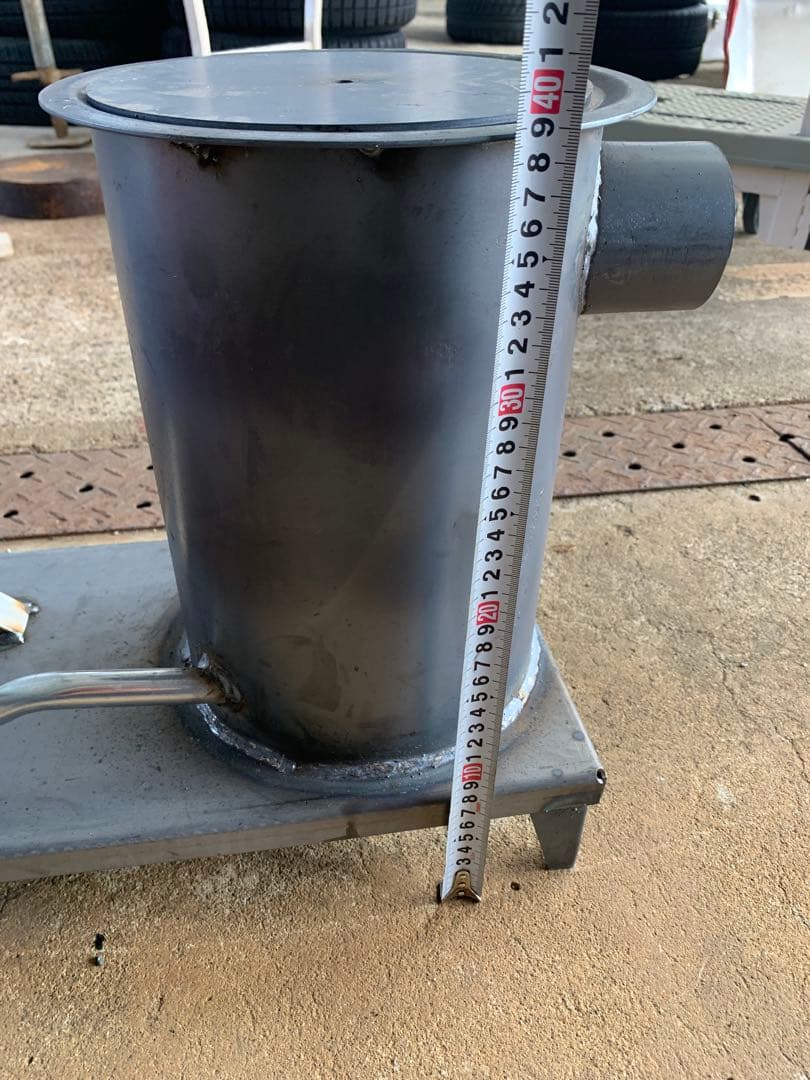 廃油ストーブ 煙突アダプタ付き 耐熱塗装 80mm、100mm煙突使えます