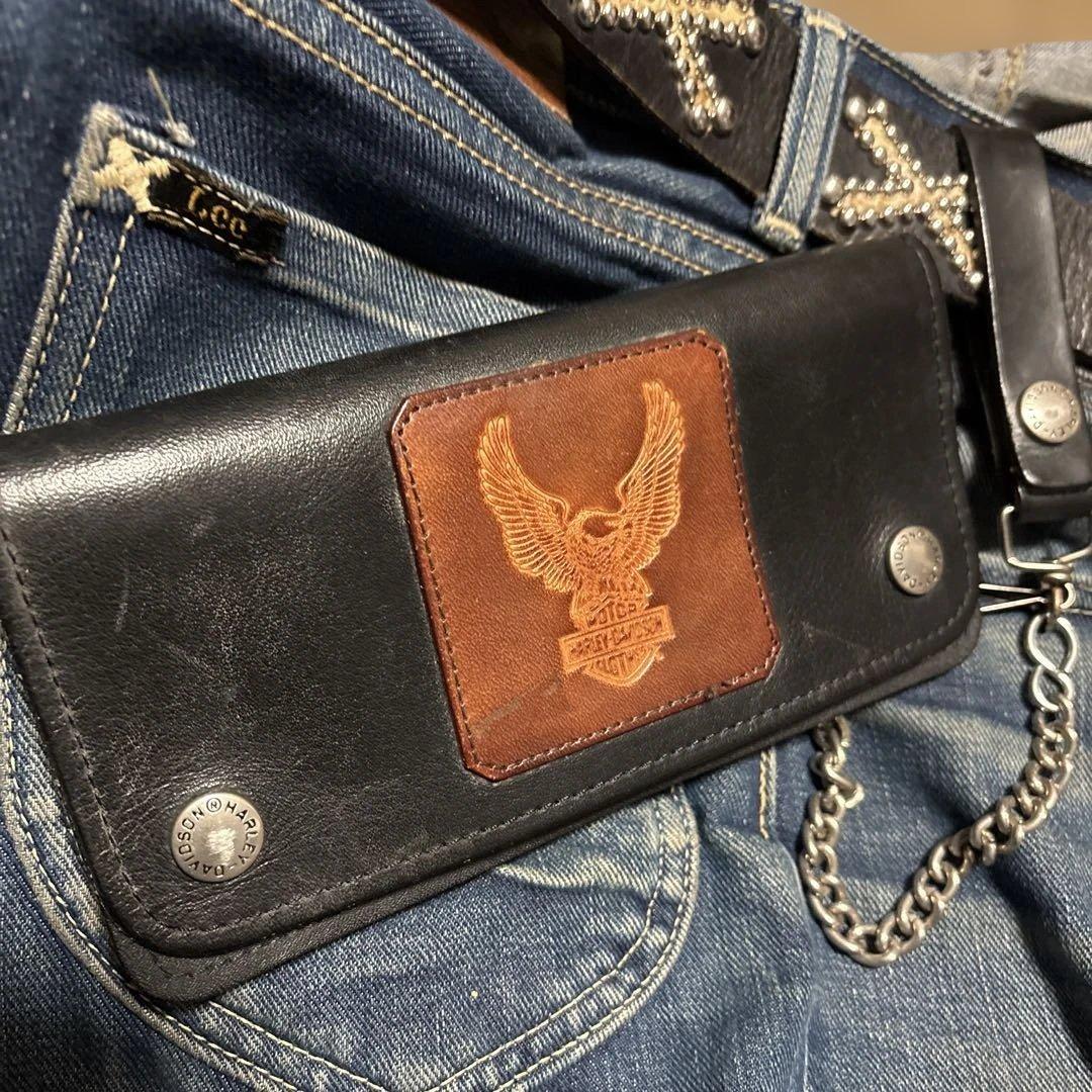 ヴィンテージ ハーレーダビッドソン トラッカーウォレット ブラック