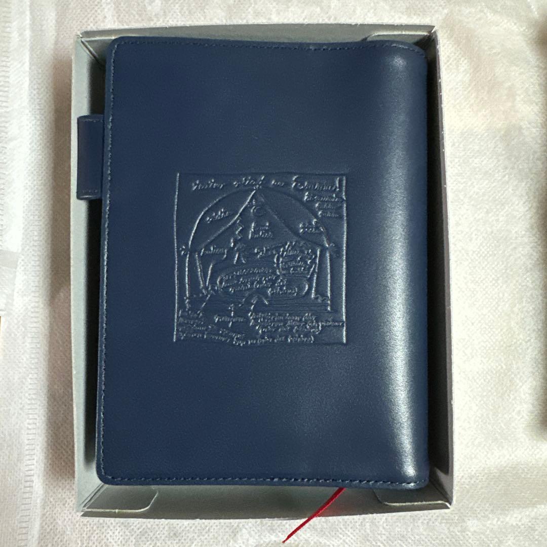 ムーミン ほぼ日 5年手帳 エンボス加工 レザー手帳 ネイビー - メルカリ