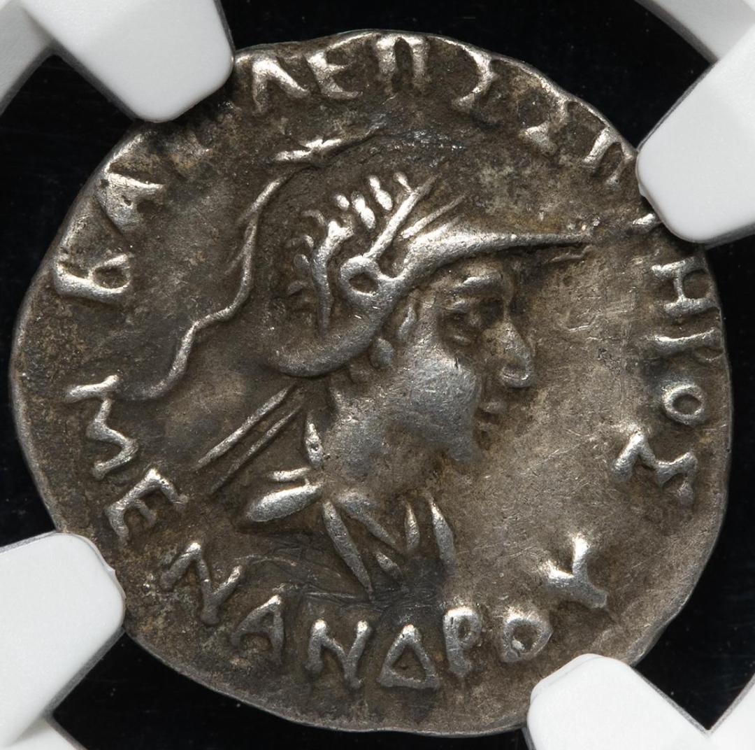 希少　紀元前　NGC-VF バクトリア王国とインド・グリーク メナンドロス 貨幣博物館 | Kingdom of Bactria & Indo-Greek バクトリア王国と