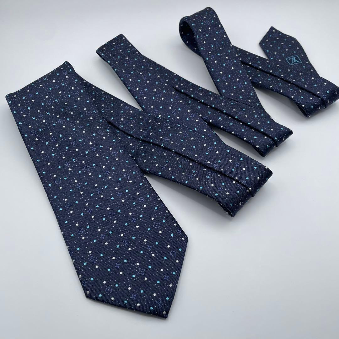 ✨極美品✨LOUIS VUITTON ネクタイ モノグラム ドット 高級シルク