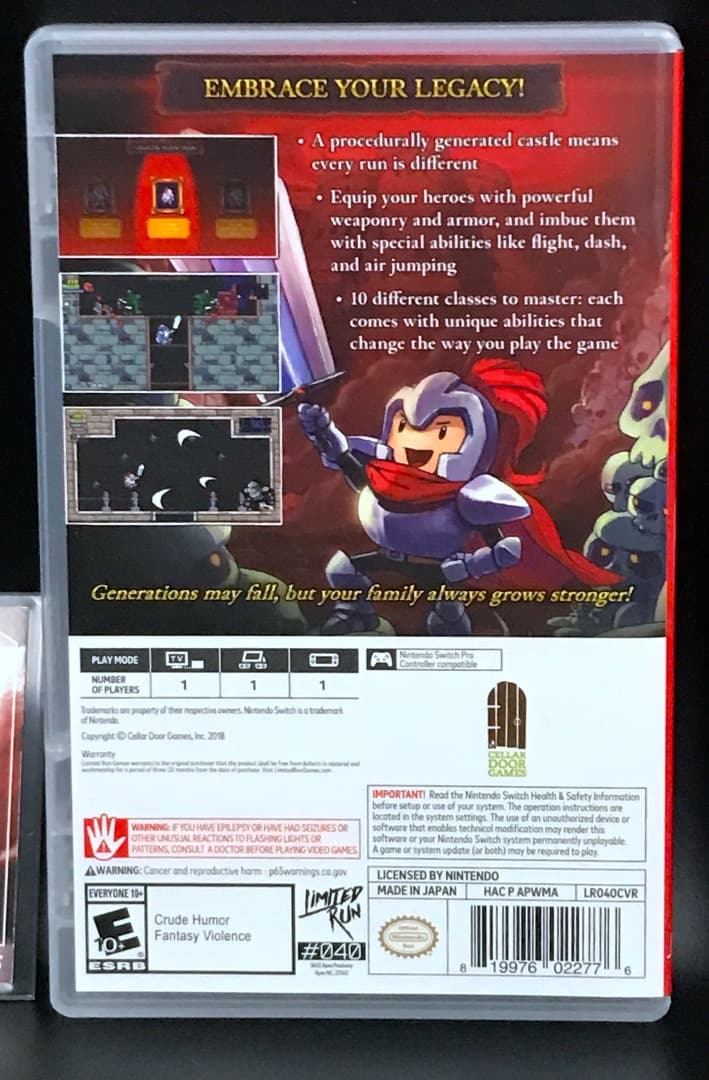 Rogue Legacy Switch 中古 LRG#40 トレカ付き
