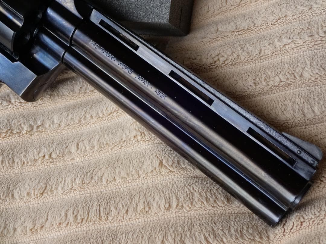 タナカ コルトパイソン スチールフィニッシュ ガスリボルバー ASGK検定