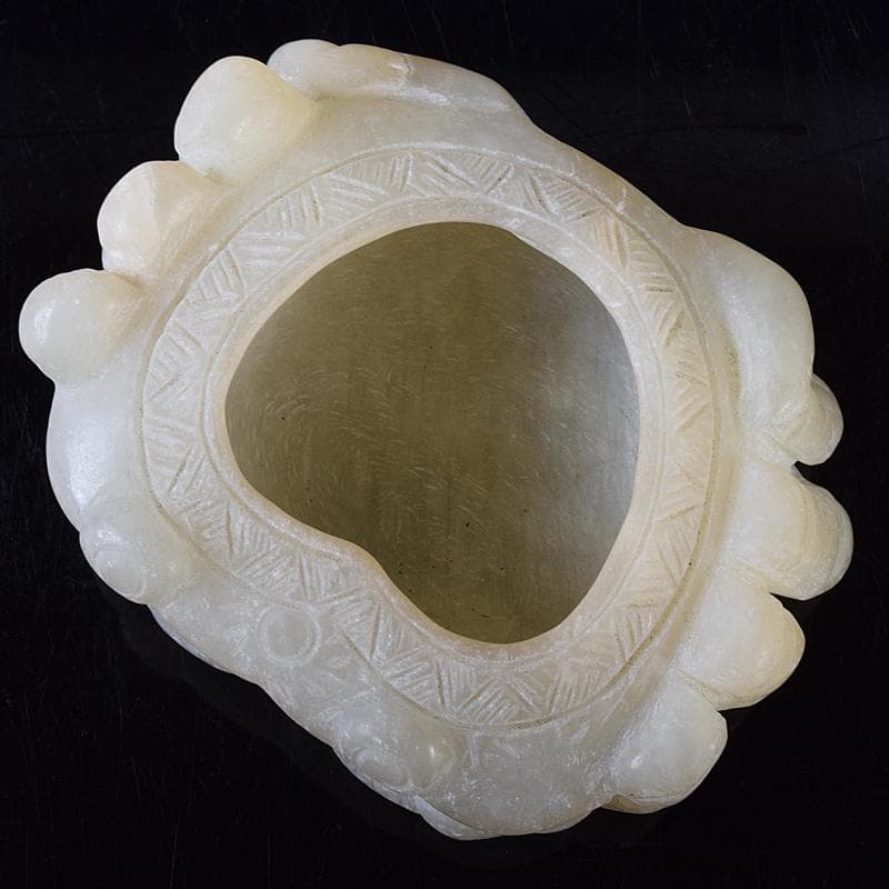 中国 玉石白玉彫刻 蟹形水孟 筆洗 V R8258 - メルカリ