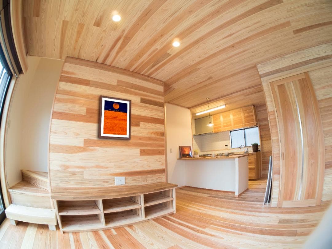 アート写真【A3サイズ】ORANGE JOURNEY（オレンジの旅）木製額入りの