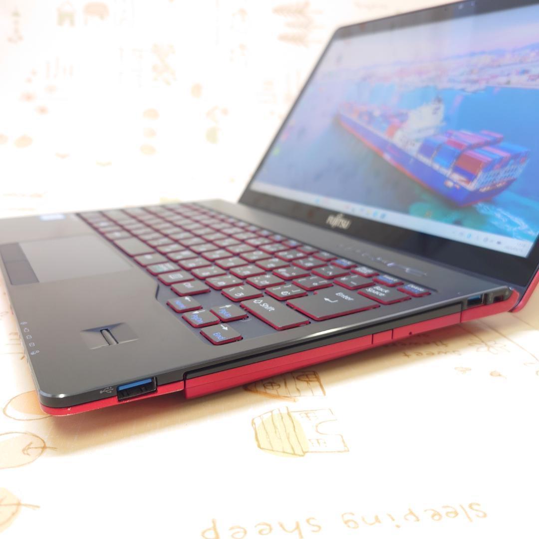 ひ*よ様 WQHD Windows11 オフィス SSD 赤黒ノートパソコン 小