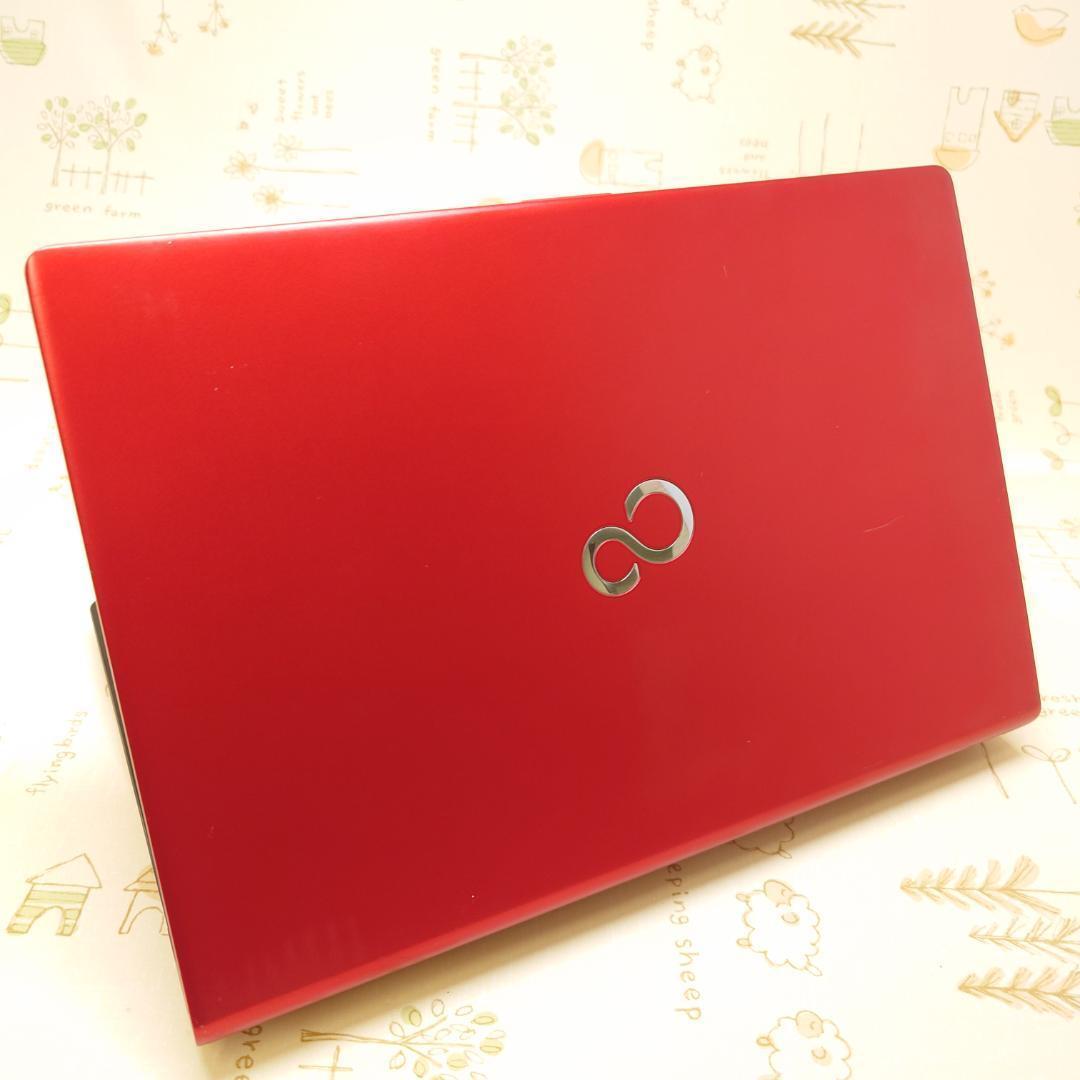 ひ*よ様 WQHD Windows11 オフィス SSD 赤黒ノートパソコン 小