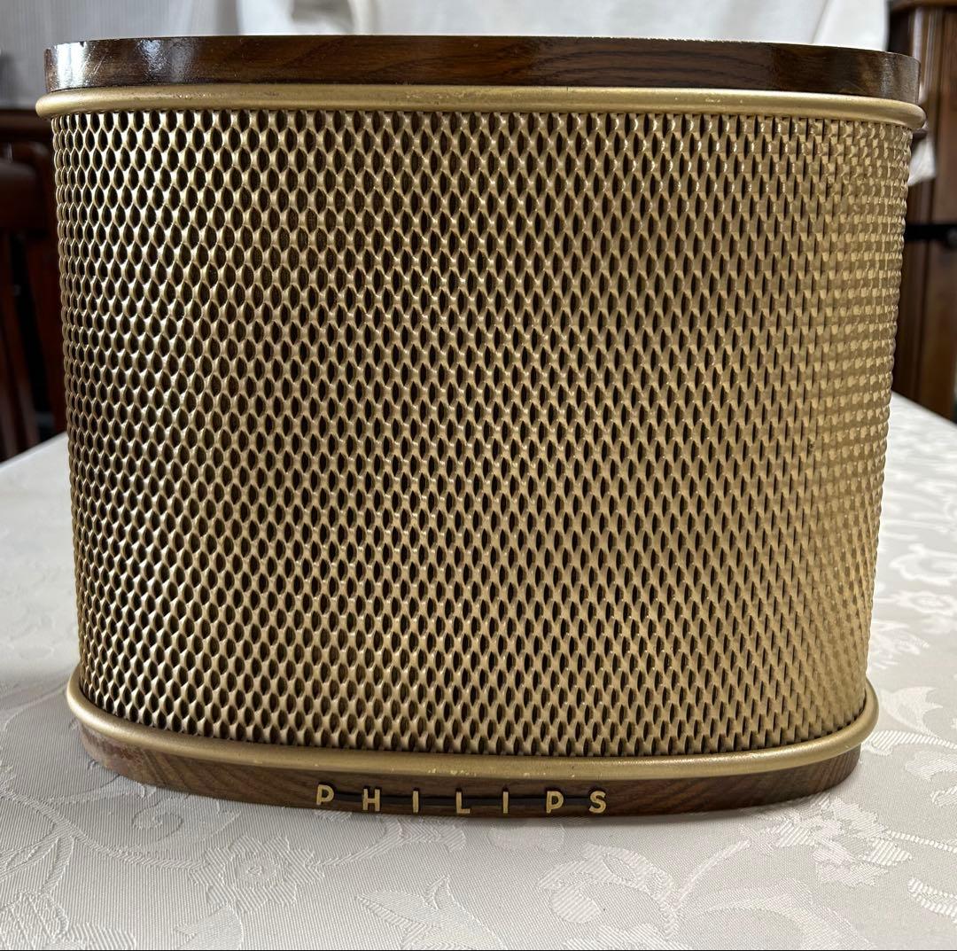PHILIPSヴィンテージスピーカー ペア 金と銀の競演 - メルカリ