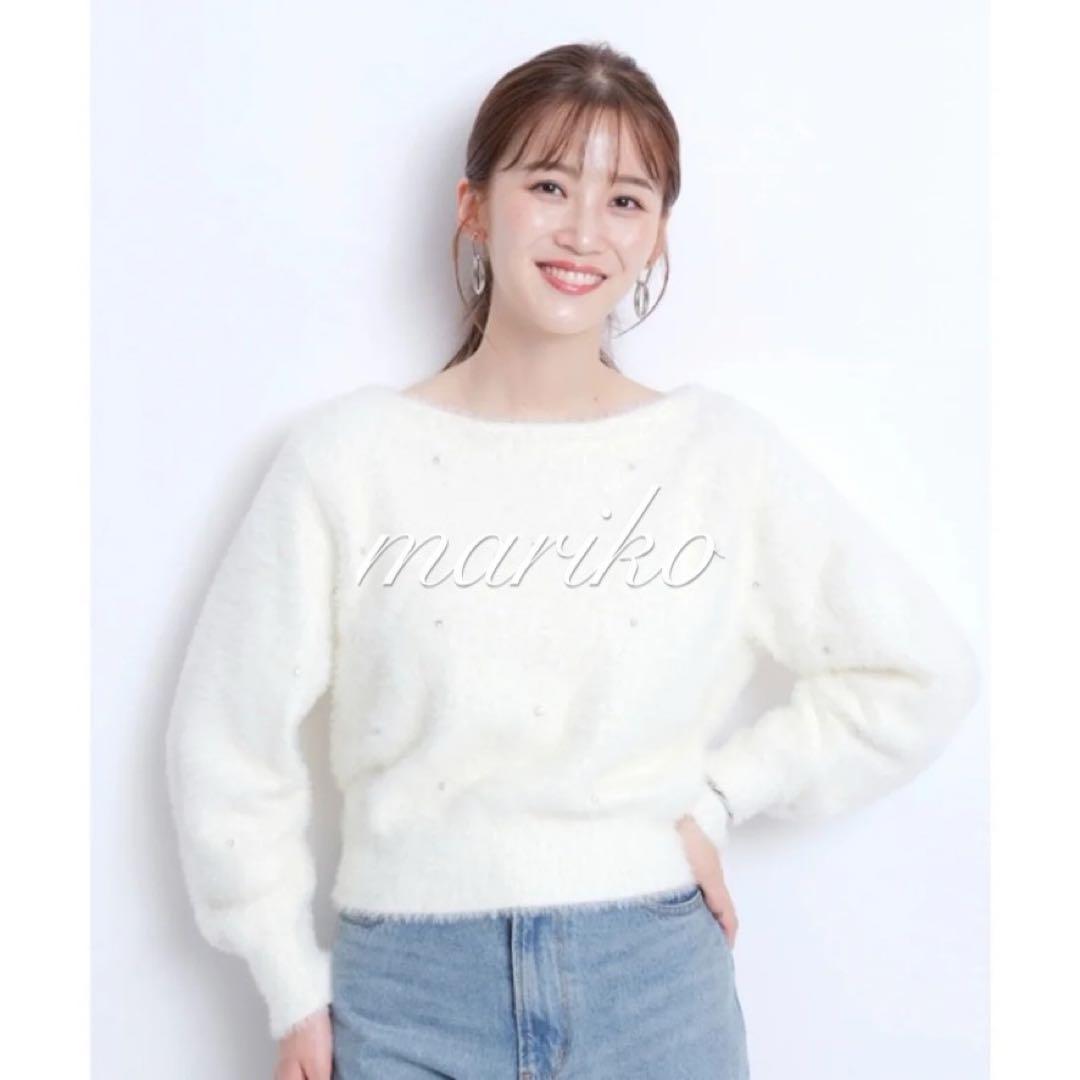 新品☆ジャスグリッティー ビジュードットフラッフィーニット プ