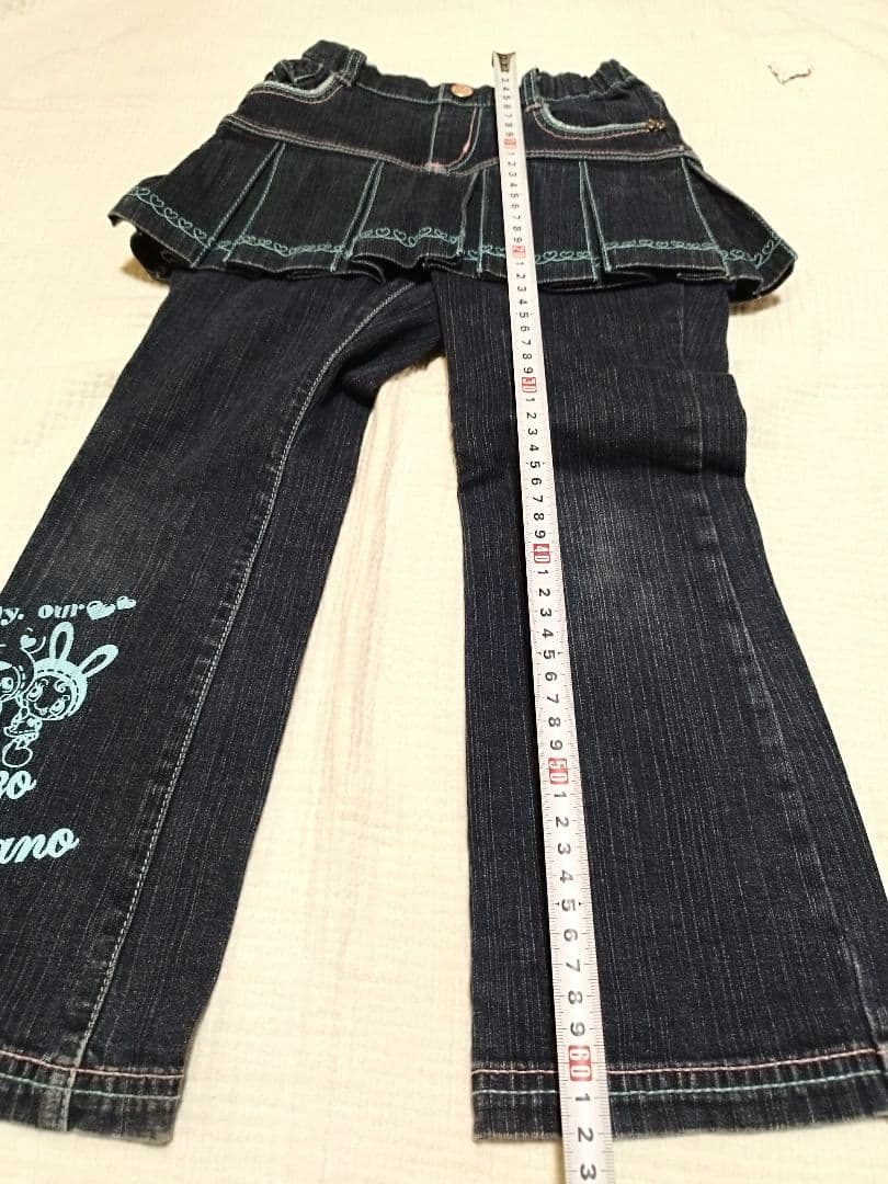 希少レア メゾピアノ デニム スカート付きパンツ ベリエ 110 平成