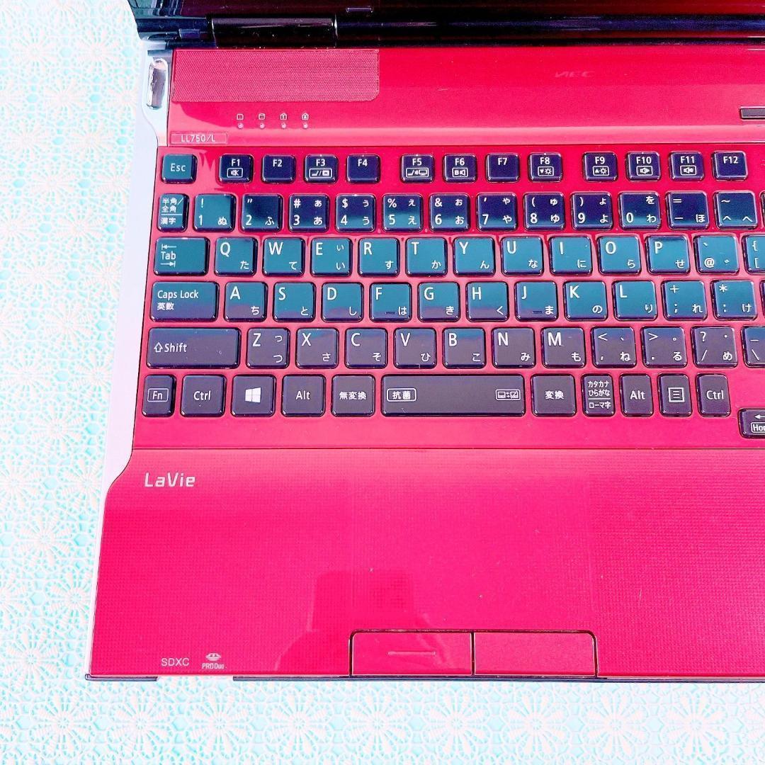 美品✨️ブルーレイ見れる❣️大容量1TB✨️Corei7赤ノートパソコン