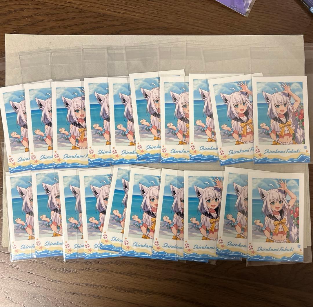 白上フブキ チェキ風カード 20枚セット - メルカリ