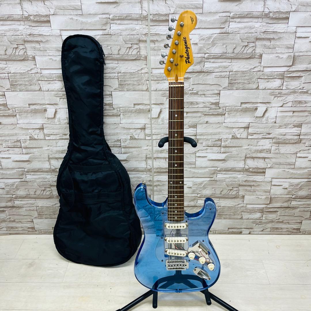 PhotoGenic st スケルトンブルー アクリルエレキギター - メルカリ