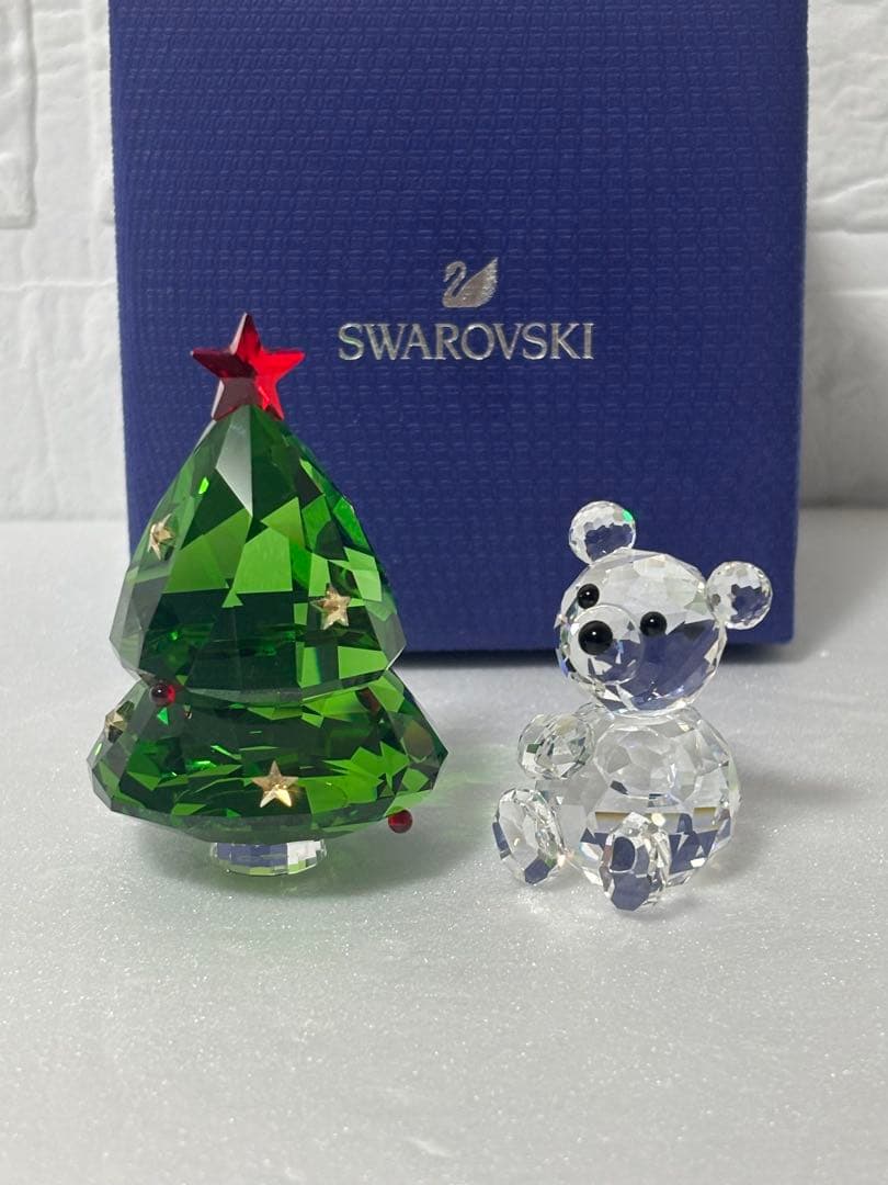 最安値 スワロフスキー クリスマスツリー グリーン おまけ くまさん