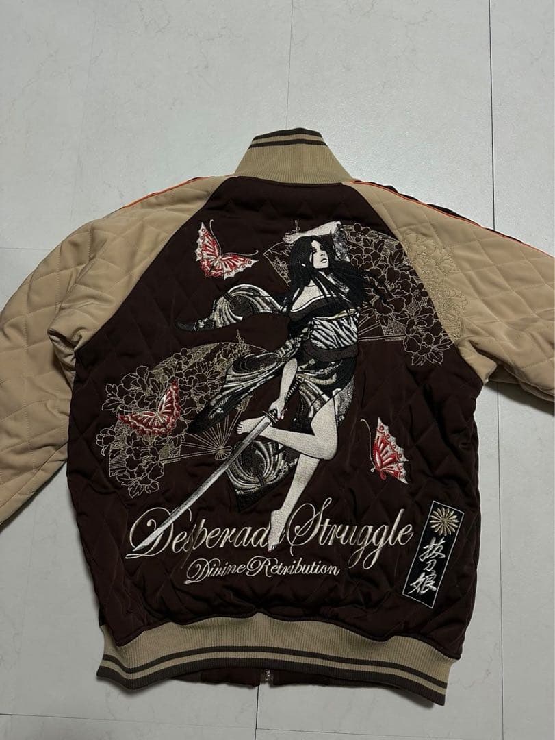 Deberad Struggle スタジャン ブラウン/ベージュ