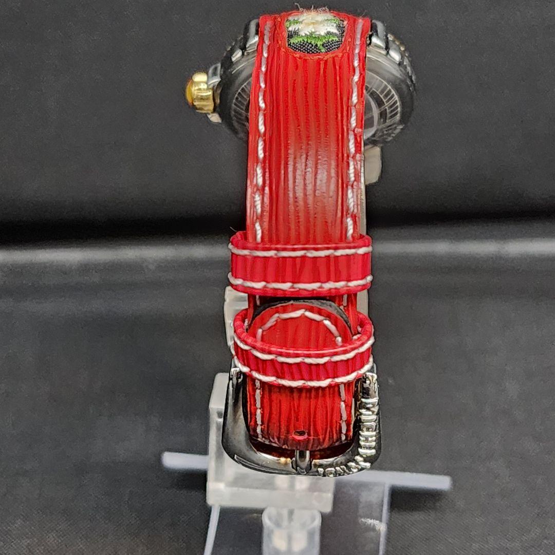 sahara様専用】 ミシェルジョルディ 腕時計 クォーツ 新品電池 花柄 赤