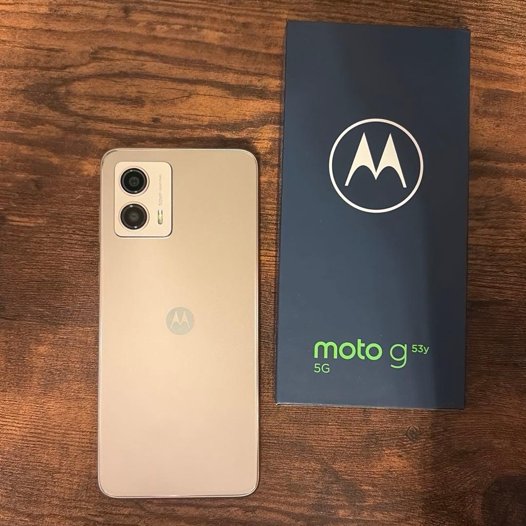 美品 Motorola moto g53y 5G ペールピンク moto g53y 5G A301MO ペールピンク【Y!mobile版 SIMフリー】|中古