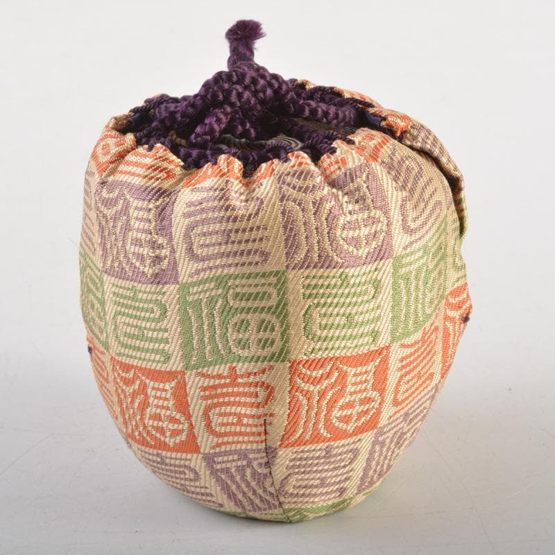 茶道具 天然木 網目 棗 仕覆・時代箱付 V 6339