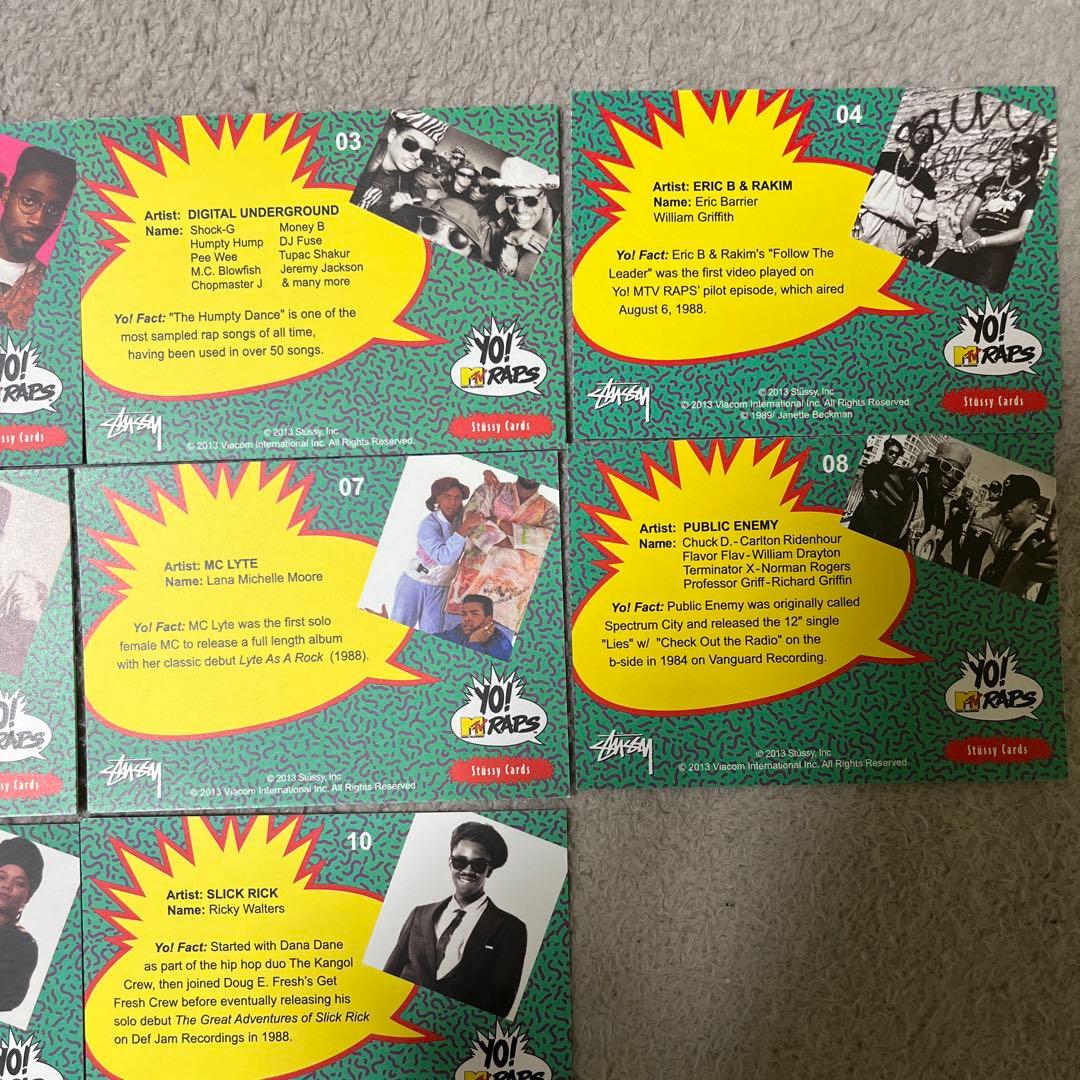 Stussy × Yo! MTV Raps プロモーションカード 10枚セット - メルカリ