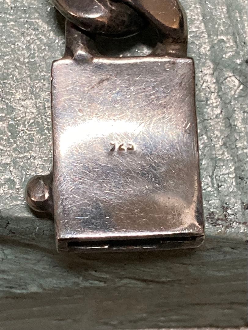 4] Silver925 / 115g Cross ID極太喜平 ブレスレット