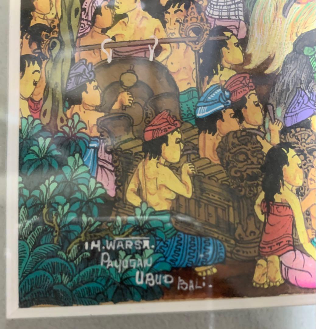 バリ島 絵画 額入り - メルカリ