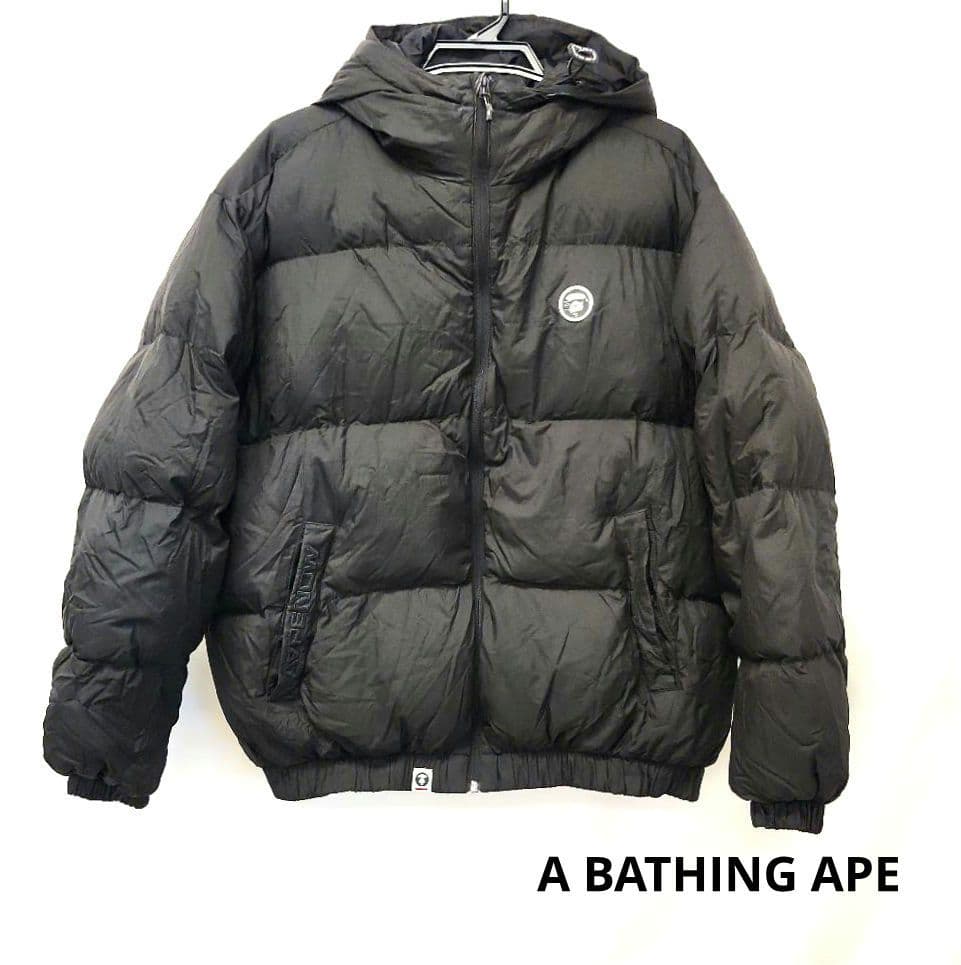 A BATHING APE　アベイシングエイプ　ダウン　アウター　ブラック A BATHING APE（アベイシングエイプ） ダウンジャケット ダウン SOLID