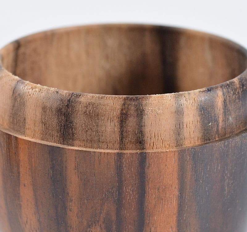 茶道具　吉羽作　縞柿製　棗　共箱　M　R4672