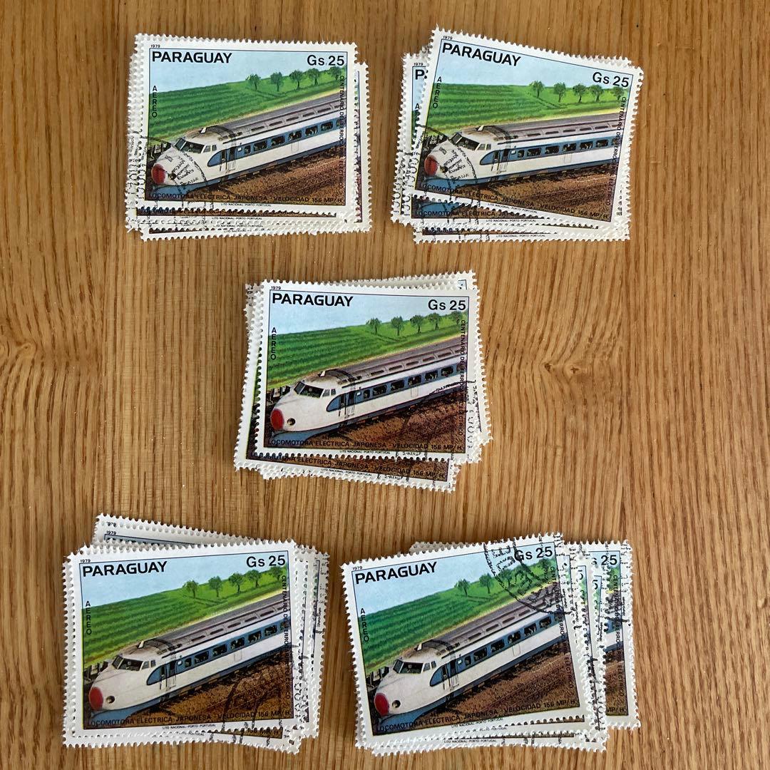 海外切手コレクション25 Trains 汽車25