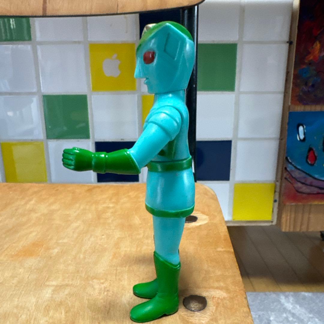 当時物】 ブルマァク トリプルファイター グリーンファイター ソフビ