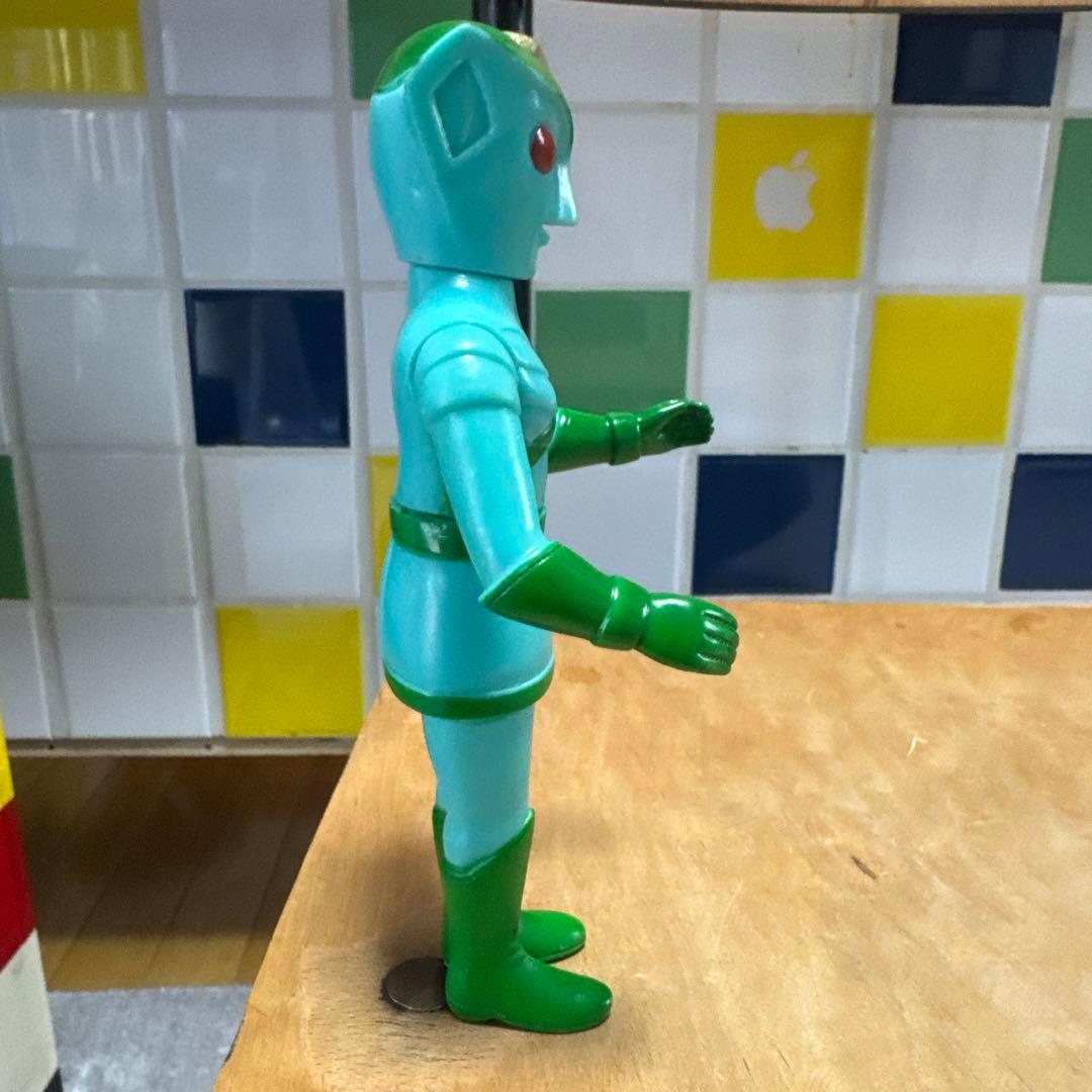 当時物】 ブルマァク トリプルファイター グリーンファイター ソフビ