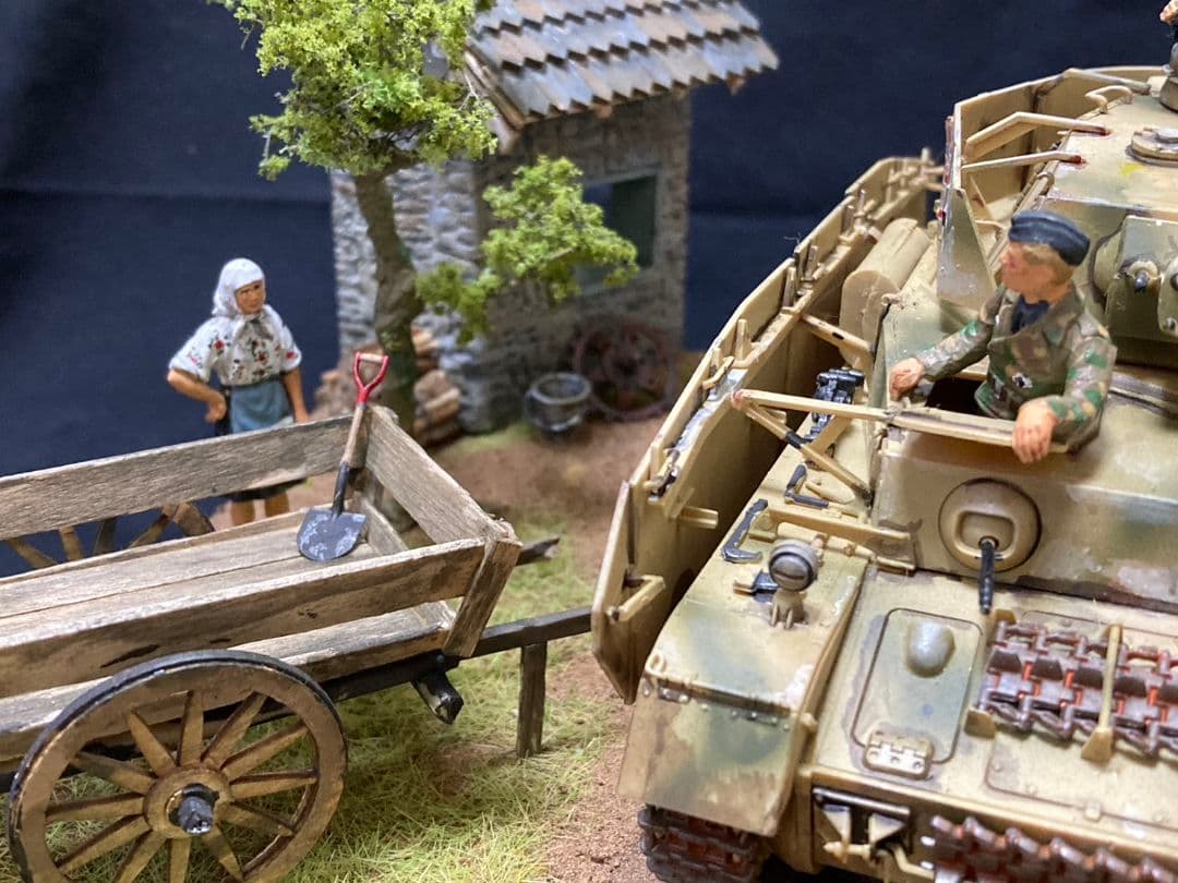 ドイツIV号戦車 ミリタリー ジオラマ 戦車ダイオラマ 1/35 スケール
