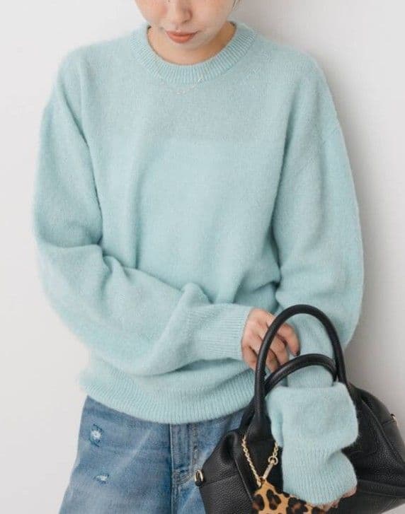 BABY ALPACAクルーニット　サックスブルー　Spick＆Span BABY ALPACAクルーニット（ニット／セーター）｜Spick and Span