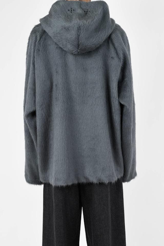 LAD MUSICIAN 2024AWシャギーパーカ44ブルーグレー46200円 - トップス