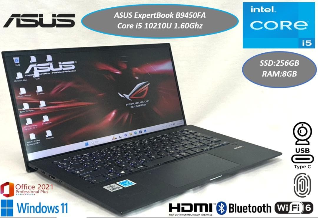 美品 2021年製 ASUS ExpertBook 薄型 軽量 長時間バッテリー Asus ExpertBook B5 Flip B5302FEA B5302CBA バッテリー 長寿命