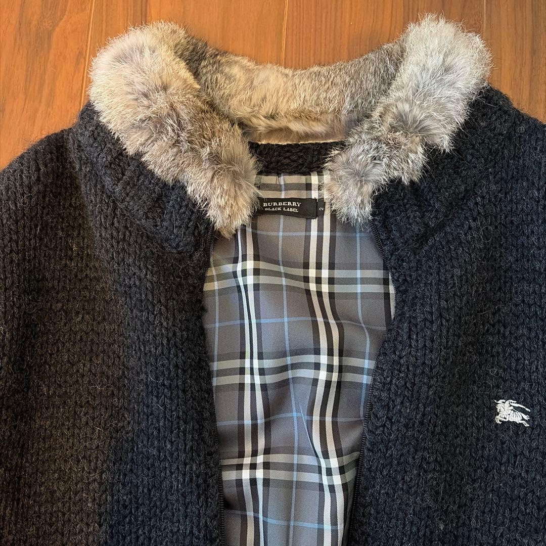 正規品バーバリーブラックレーベルフリースライニング ジップアップ