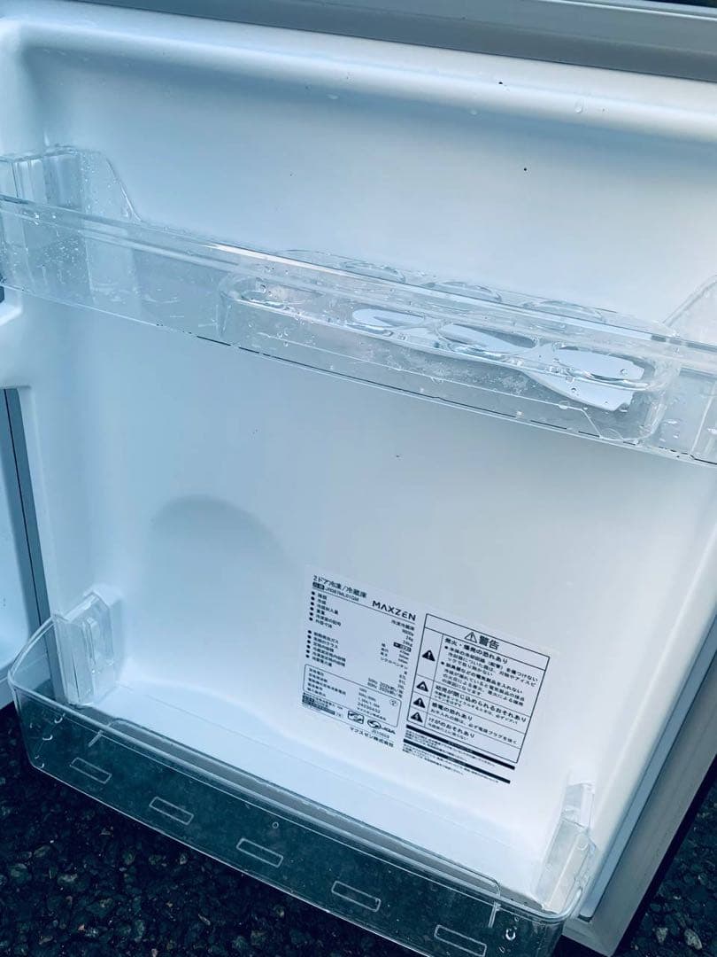 送料設置無料　maxzen 2ドア冷凍冷蔵庫JR087ML01GM
