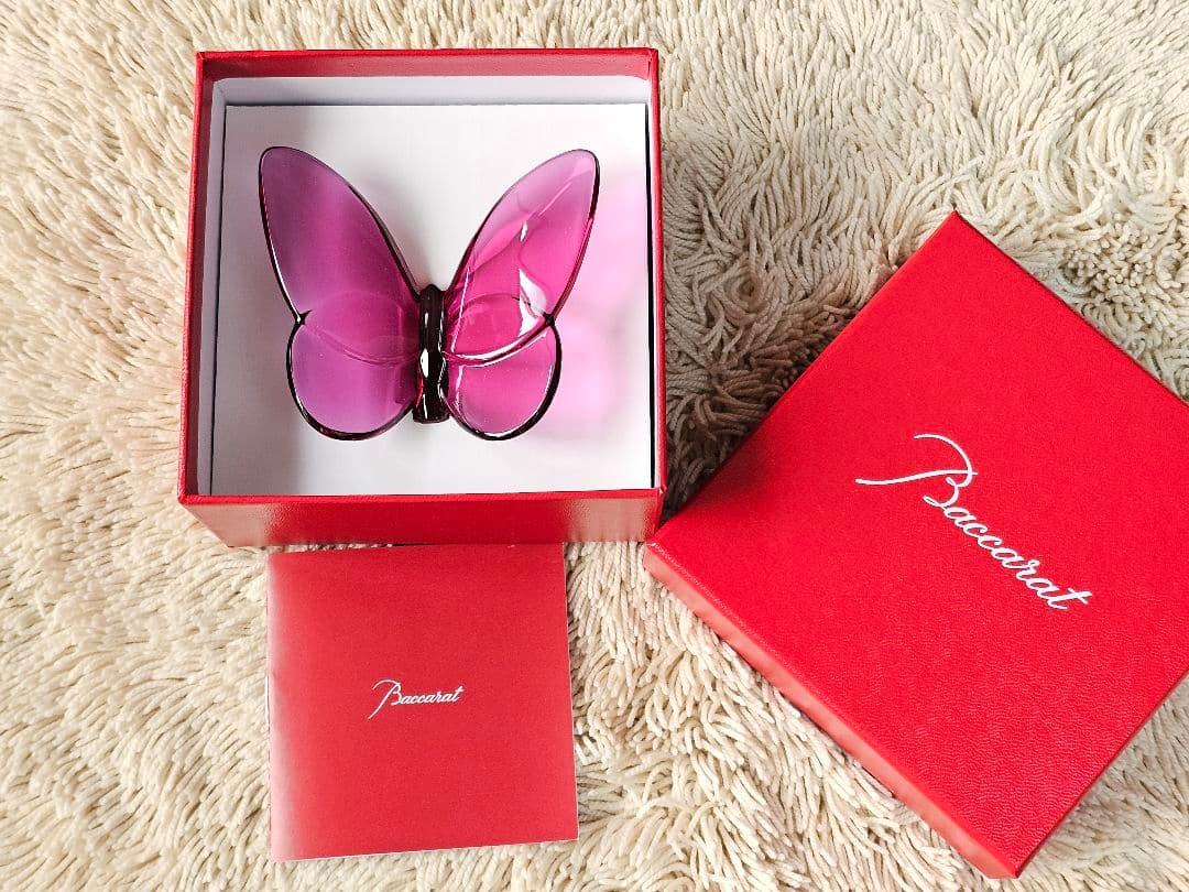 新品 Baccarat ラッキーバタフライ ピオニー PURPLE パピヨン パピヨン ラッキーバタフライ ピオニー｜大丸松坂屋オンラインストア