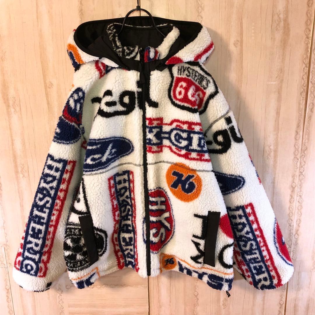 ヒステリックグラマー エックスガール ボア ブルゾン ルチロゴ満載