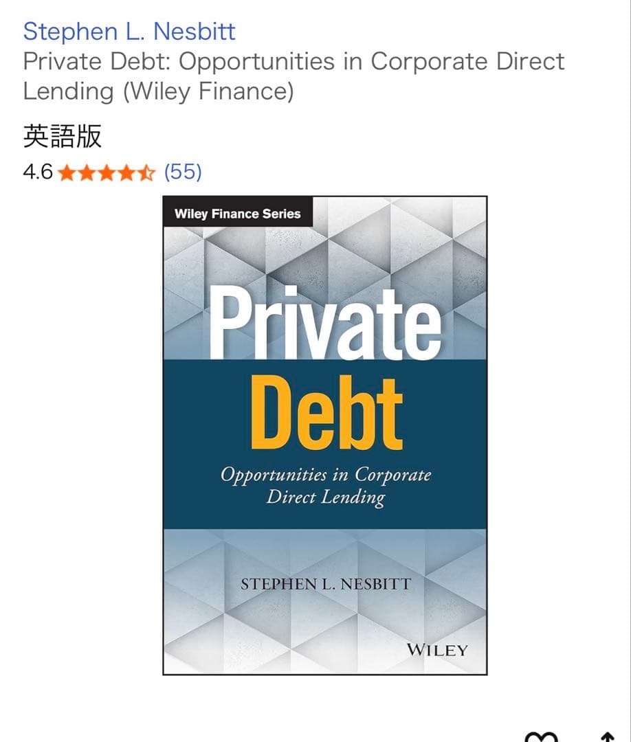 ビジネス・経済 Private Debt STEPHEN L.NESBITT