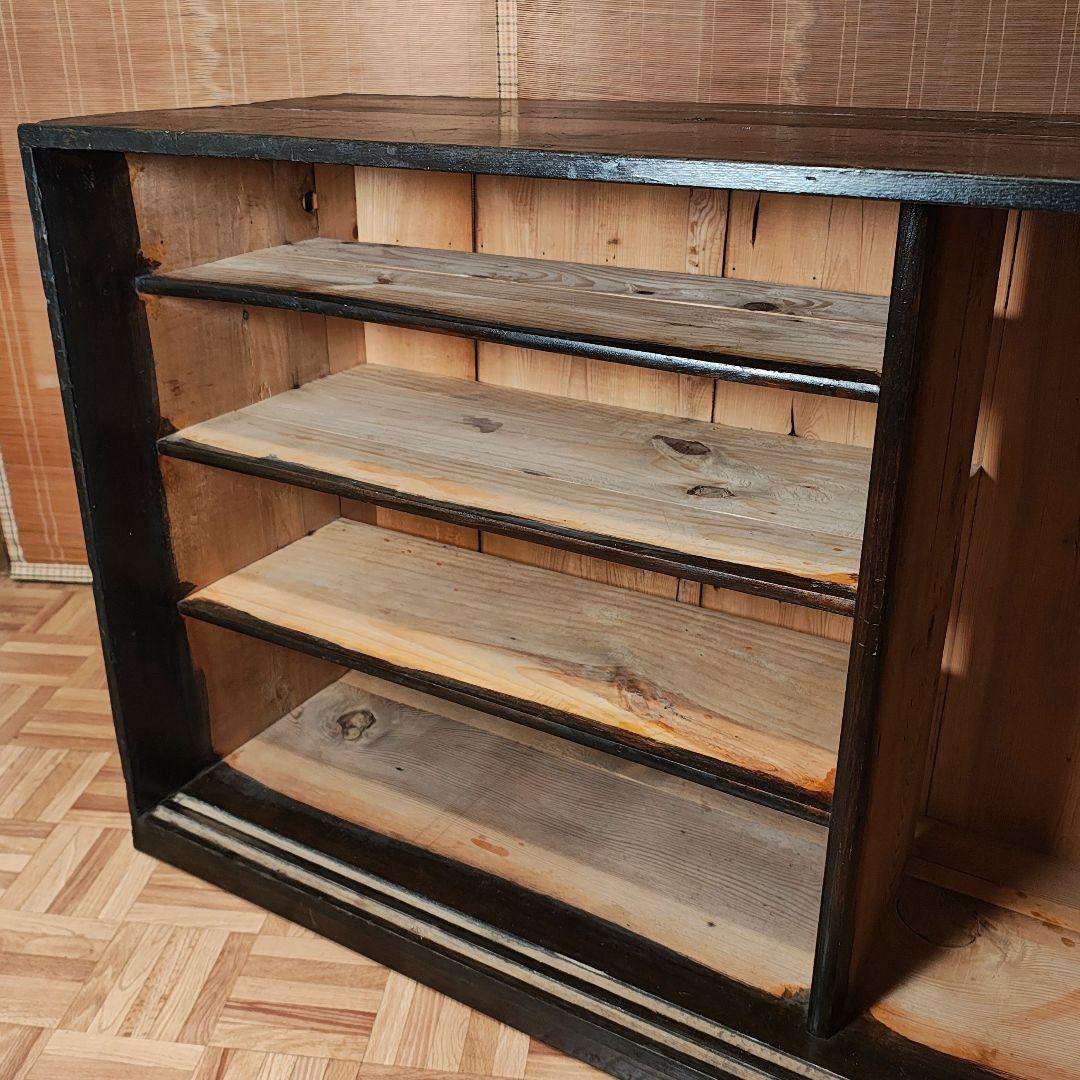 戸棚 水屋 食器棚 ローボード 昭和レトロ 木箱 古家具 戸棚 水屋 食器