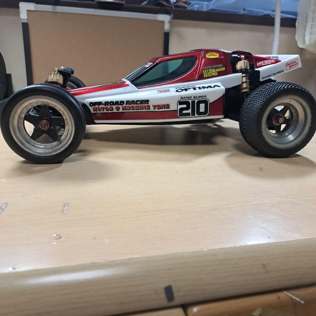 タミヤDT02(京商ターボオプティマボディ)サーボ無し - メルカリ